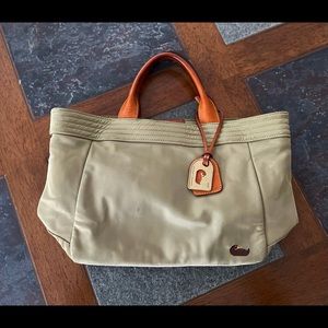 Dooney Bourke tote, taupe with a splash of pink…great for spring!